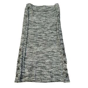 EUC Maeve by Anthropologie thick knit mesh lined skirt space dye gray Size S